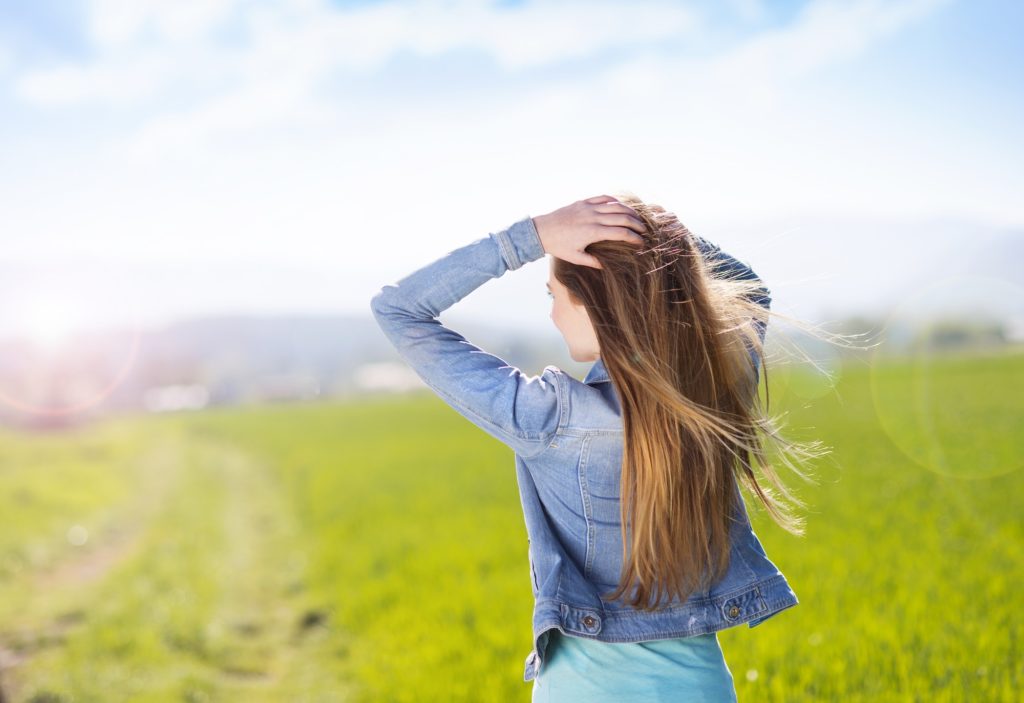Girl in field